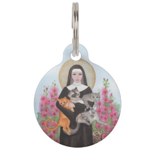 St. Gertrude Patron of Cats Easy to Read Pet Tag