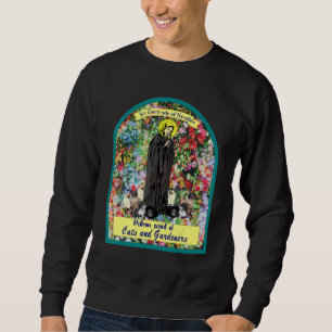 St Gertrude Patron Saint of Cats   Great Nivelles Sweatshirt