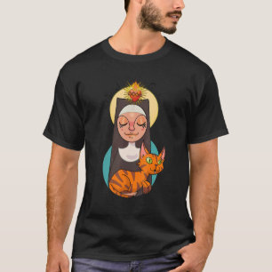 St Gertrude Patron Saint of Cats  Great Nivelles T-Shirt