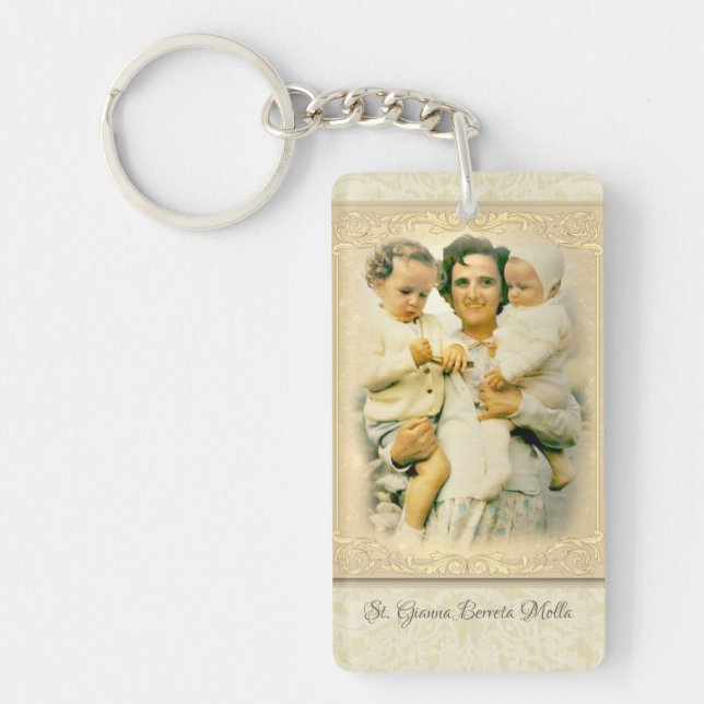 St. Gianna Beretta Molla Catholic Mother Key Ring (Front)