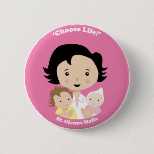 St. Gianna Molla 6 Cm Round Badge