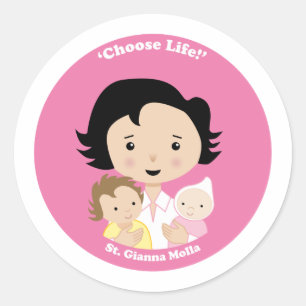 St. Gianna Molla Classic Round Sticker