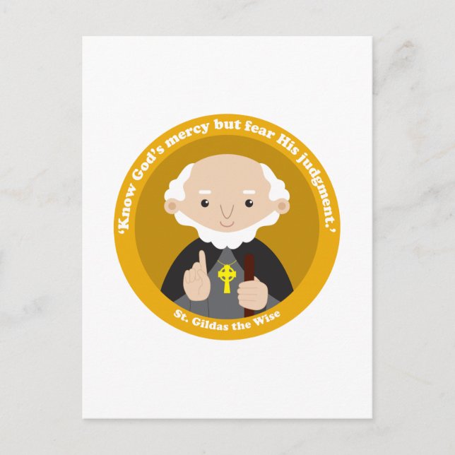 St. Gildas the Wise Postcard (Front)