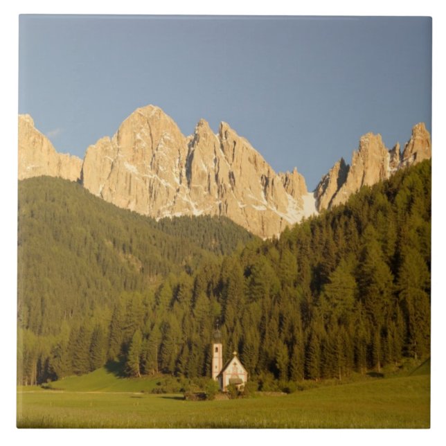 St Giovanni, Val di Funes, Dolomites, Italy Tile (Front)