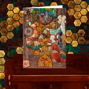 St Gobnait Drives Off a Cattle Raider with Bees Card