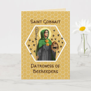 St. Gobnait of Ballyvourney (SAE 003) Greeting Card