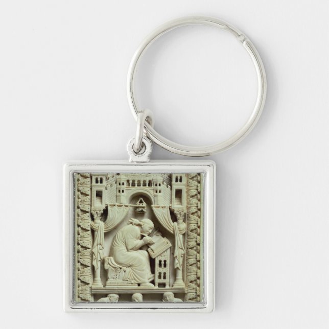 St. Gregory writing with scribes below Key Ring (Front)