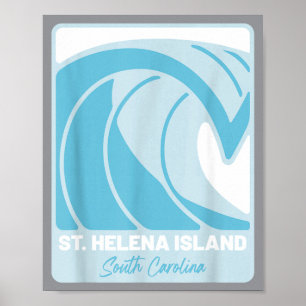 St Helena Island South Carolina Sc Wave Vacation Poster