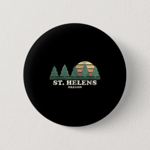 St. Helens Or Vintage Throwback Tee Retro 70s Desi 6 Cm Round Badge