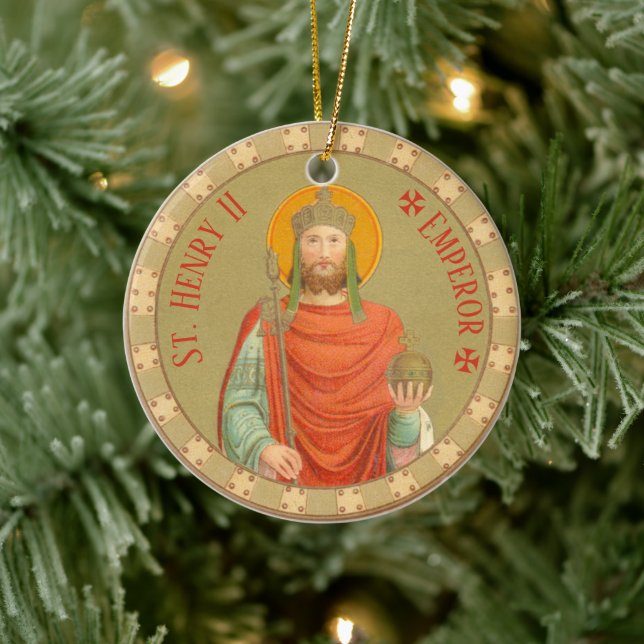 St. Henry II, Emperor (BBS 10) Ceramic Tree Decoration (Tree)