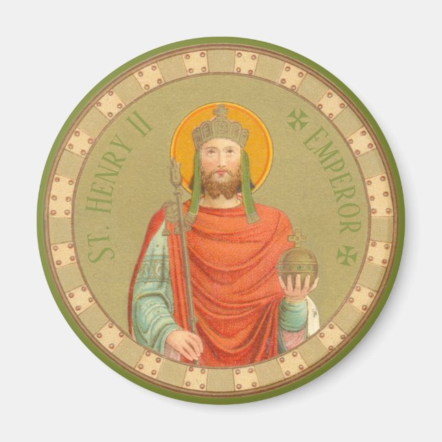 St. Henry II, Emperor (BBS 10) Round Magnet (Front)