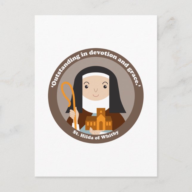 St. Hilda of Whitby Postcard (Front)
