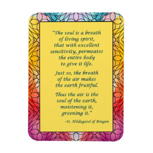 St. Hildegard of Bingen Quote Magnet