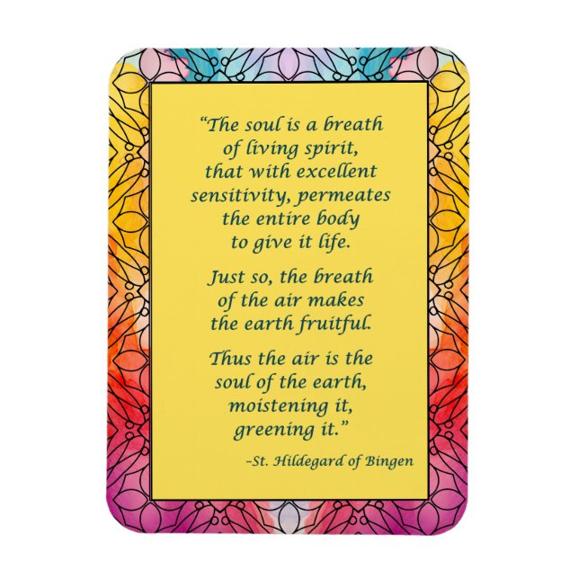 St. Hildegard of Bingen Quote Magnet (Vertical)