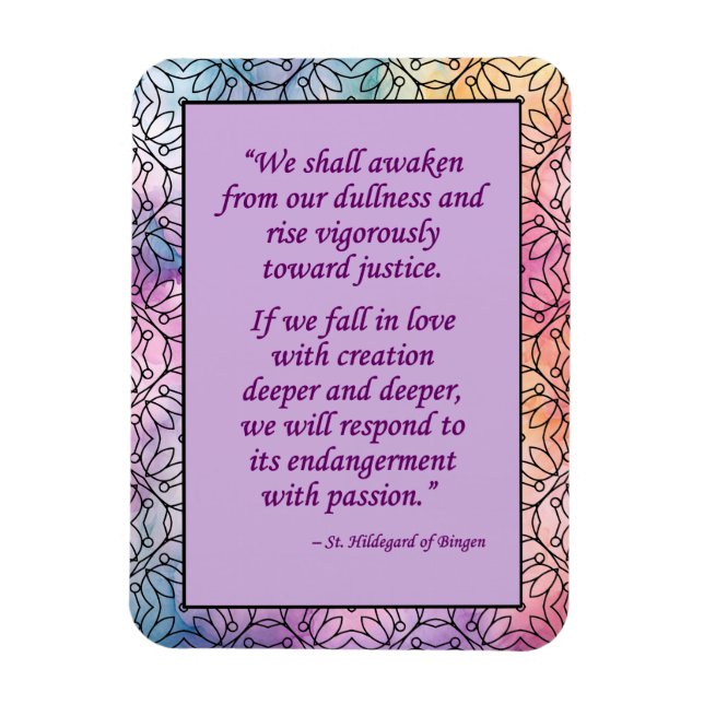 St. Hildegard of Bingen Quote Magnet (Vertical)