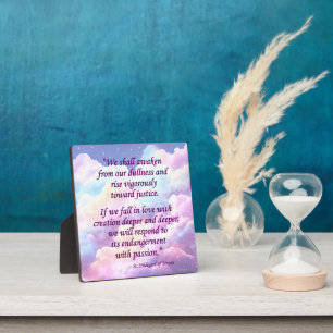St Hildegard of Bingen Quote Plaque w/Easel