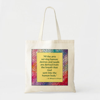 St. Hildegard of Bingen Quote Tote Bag
