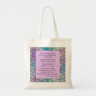 St. Hildegard of Bingen Quote Tote Bag