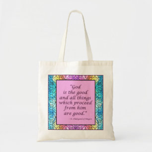 St. Hildegard of Bingen Quote Tote Bag
