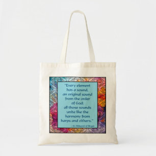 St. Hildegard of Bingen Quote Tote Bag