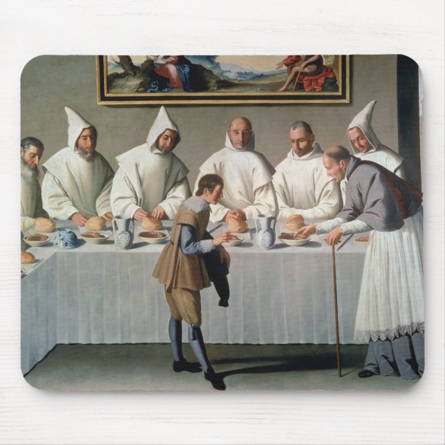 St. Hugh of Cluny (1024-1109) in the Refectory of Mouse Pad (Front)