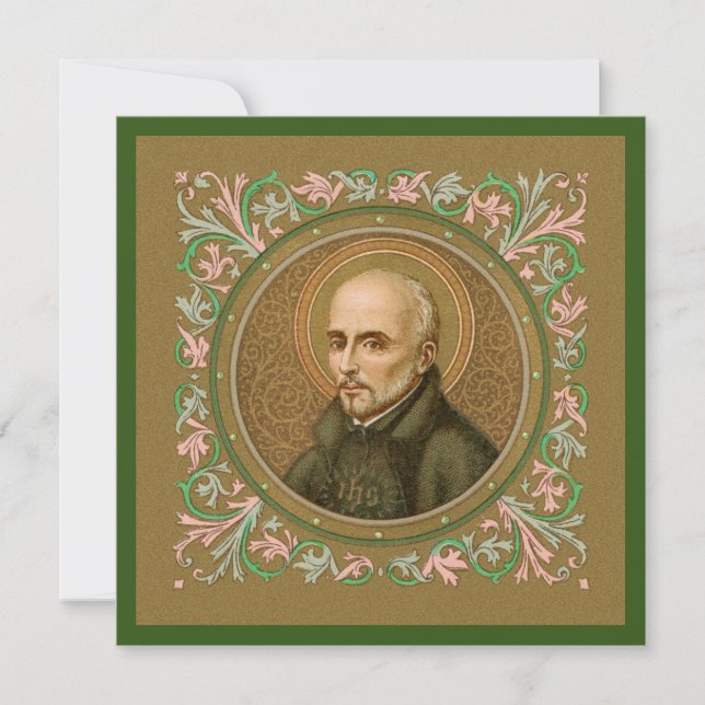 St. Ignatius Loyola (BK 050) Blank Square Greeting (Front)