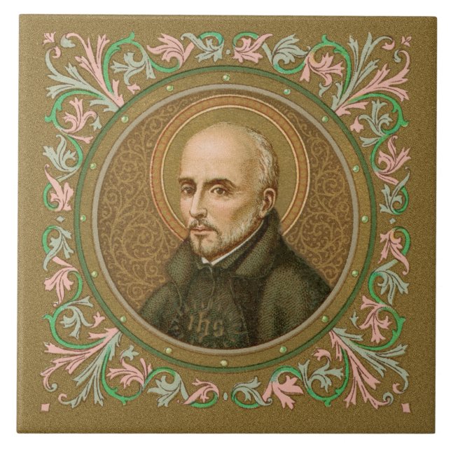 St. Ignatius Loyola (BK 050; Style 3) Tile (Front)