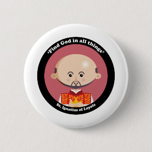 St. Ignatius of Loyola 6 Cm Round Badge