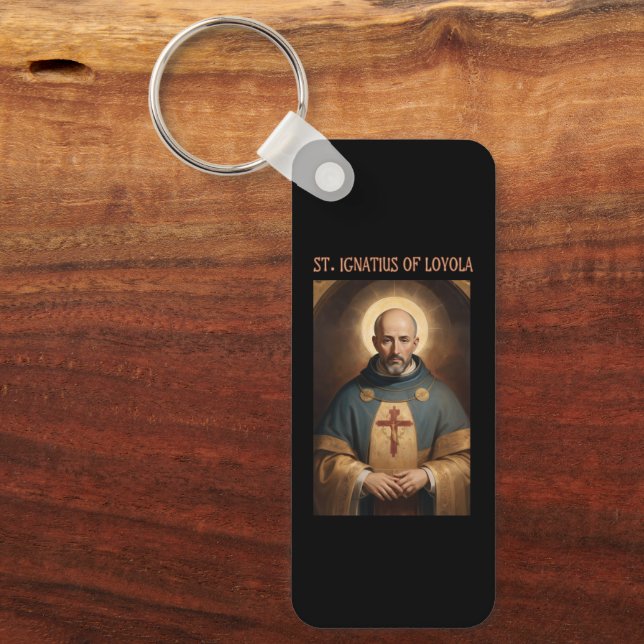 St. Ignatius of Loyola Catholic Vintage Keychain (Front)