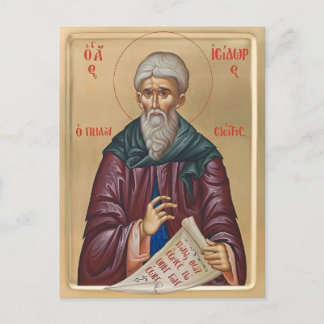 St. Isidore of Pelusium Orthodox Christian Icon    Postcard
