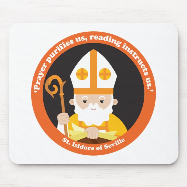St. Isidore of Seville Mouse Pad (Front)