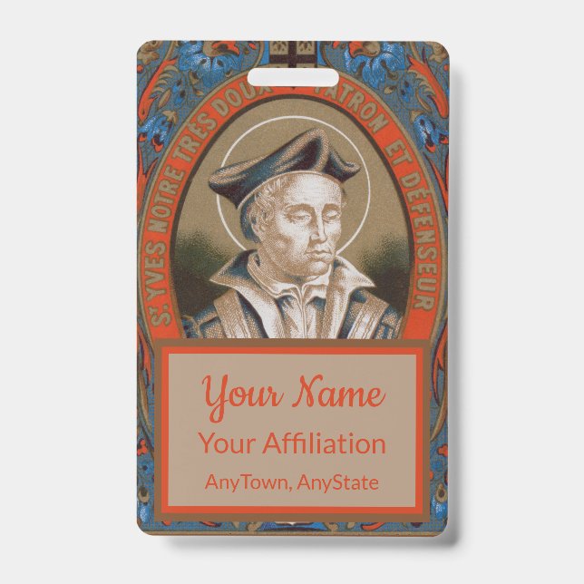 St. Ivo of Kermartin (M 005) ID Badge (Front)