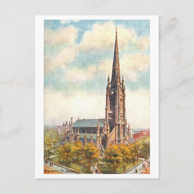 St. James Cathedral Toronto Canada Vintage Postcard (Front)