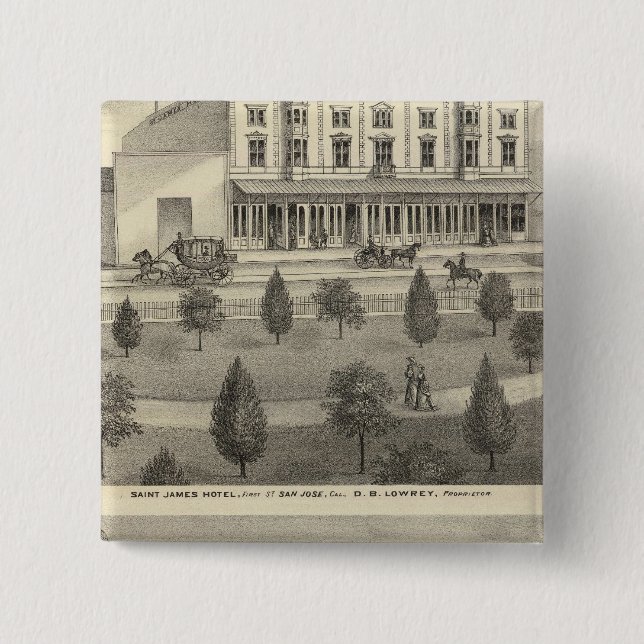 St James Hotel, residence 15 Cm Square Badge (Front)