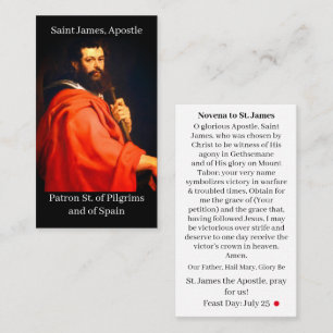 St. James the Apostle Novena Prayer Card
