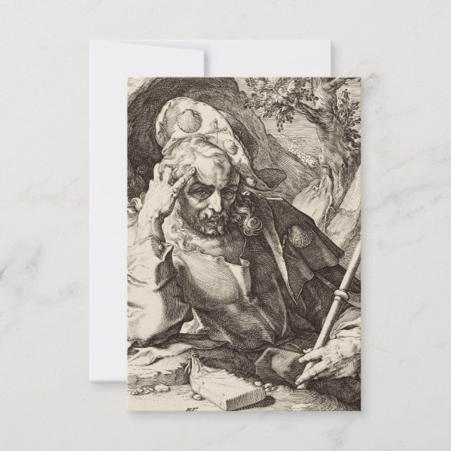 St James the Great Goltzius Devotional Holy Card (Front)