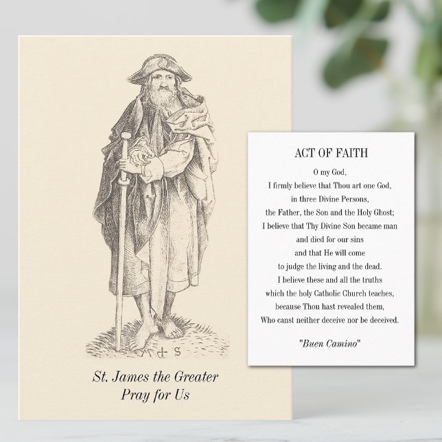 St. James the Greater Camino Act of Faith Prayer  Place Card (Creator Uploaded)