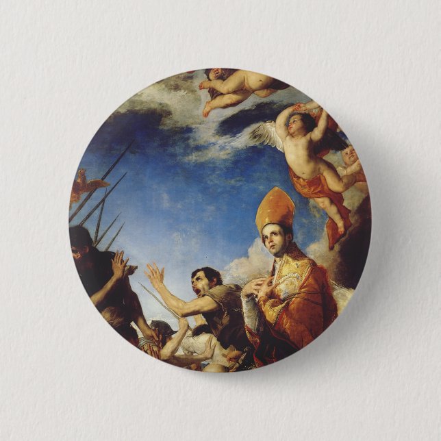 St. Januarius, Bishop of Benevento - Fine Art 6 Cm Round Badge (Front)