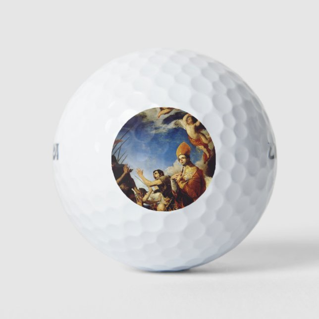 St. Januarius, Bishop of Benevento - Fine Art Golf Balls (Front)
