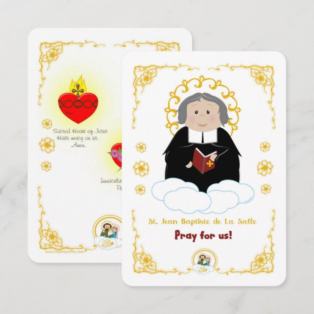 St. Jean Baptiste de La Salle Holy Card (Front/Back)
