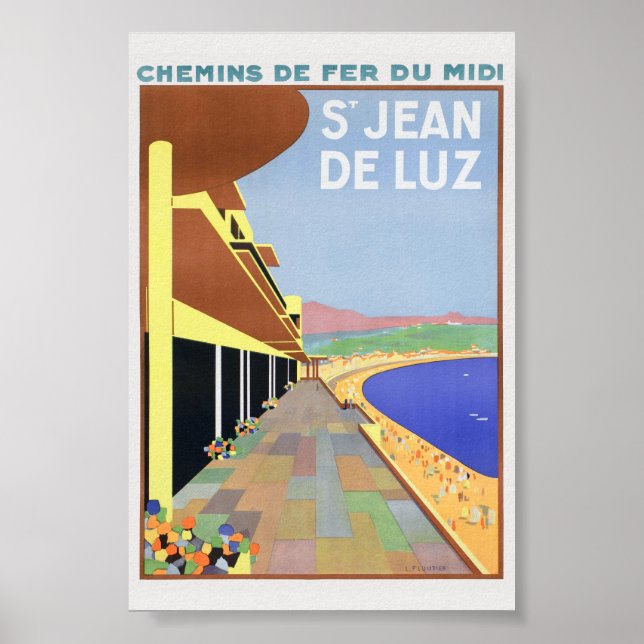 St.Jean de Luz Vintage Poster 1928 (Front)