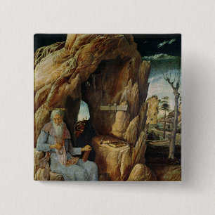 St. Jerome 15 Cm Square Badge