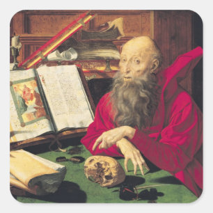 St. Jerome 2 Square Sticker