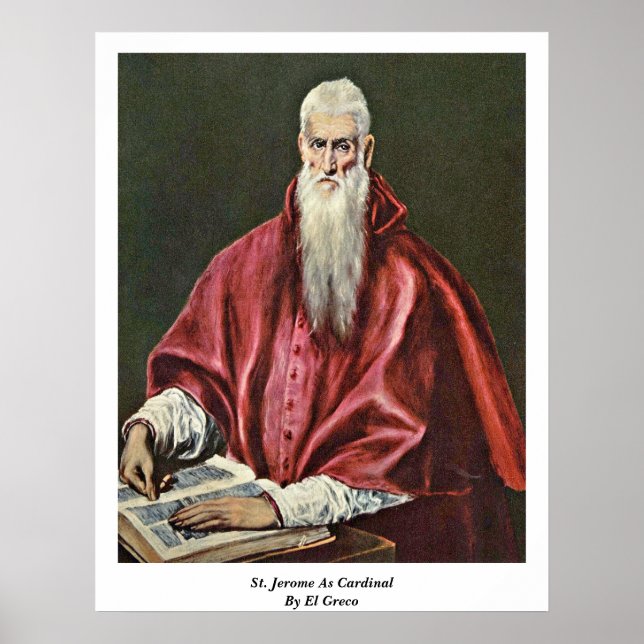 St. Jerome As Cardinal By El Greco Poster (Front)