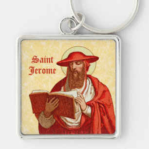 St. Jerome as Cardinal with Book (P 004) Key Ring
