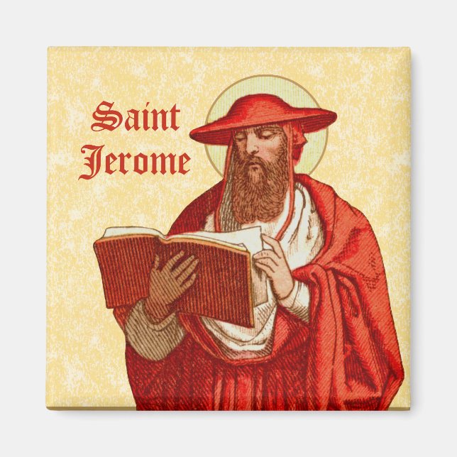St. Jerome as Cardinal with Book (P 004) Magnet (Front)