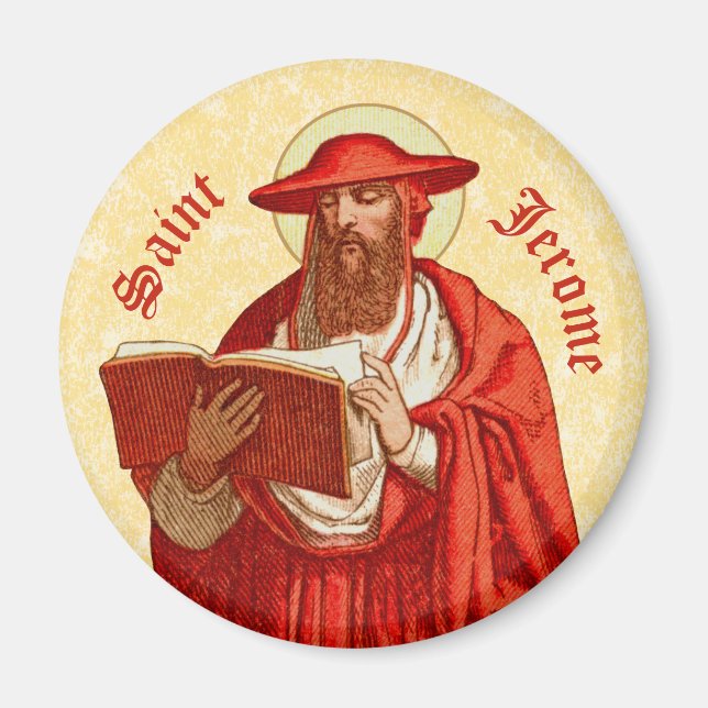 St. Jerome as Cardinal with Book (P 004) Magnet (Front)