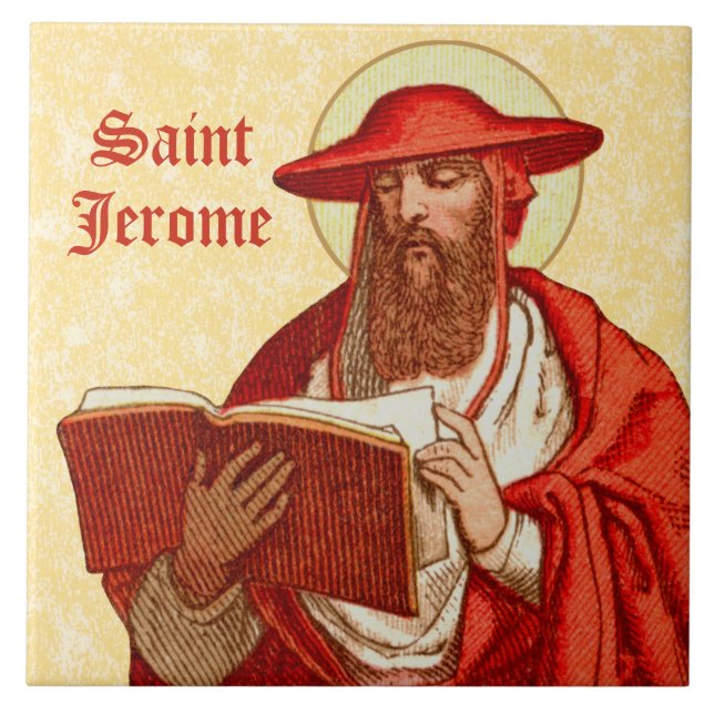 St. Jerome as Cardinal with Book (P 004) Tile (Front)