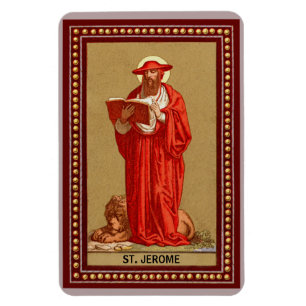 St. Jerome as Cardinal with Lion (P 004) Magnet