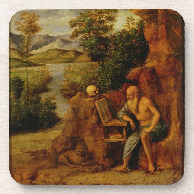 St. Jerome, c.1500 (oil on panel) Coaster (Front)